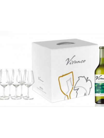 vivanco blanco caja 6-botellas 6 copas de regalo